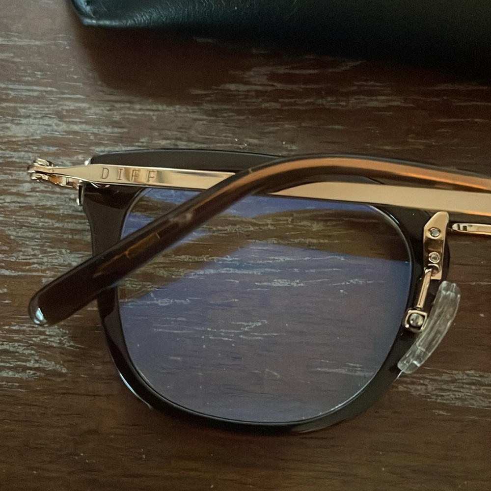 Diff Rue TP-BB169 46-23-145 brown & gold metal eyeglasses w/Black logo soft Case - Picture 3 of 16